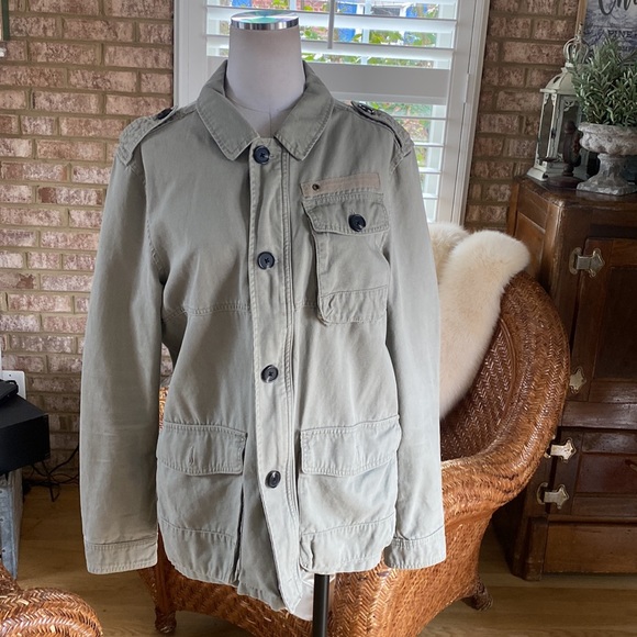 UTILITY SURPLUS HARAJUKU BORN TO THRILL PEACE CORP UTILITY JACKET MEDIUM - Picture 4 of 7